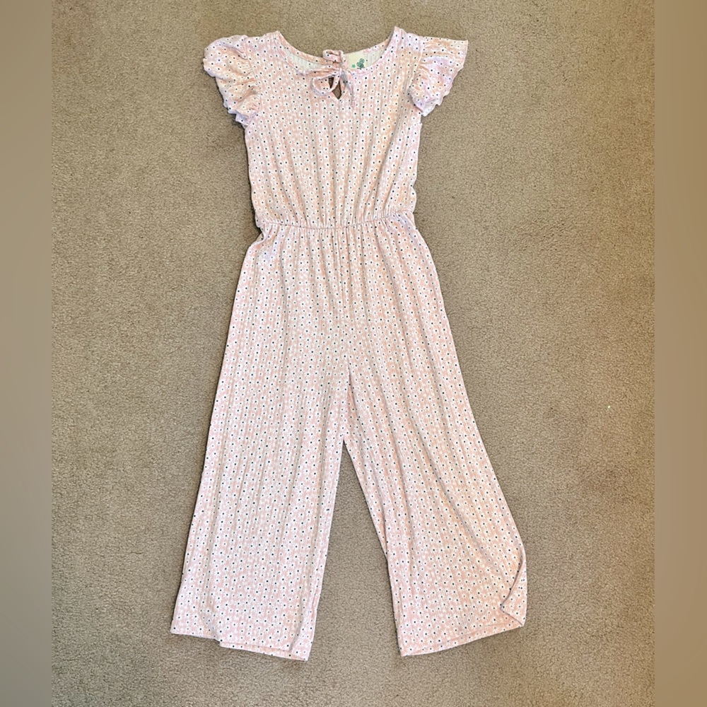 Girls size 8 Lilly Bleu Jumper Light Pink Floral